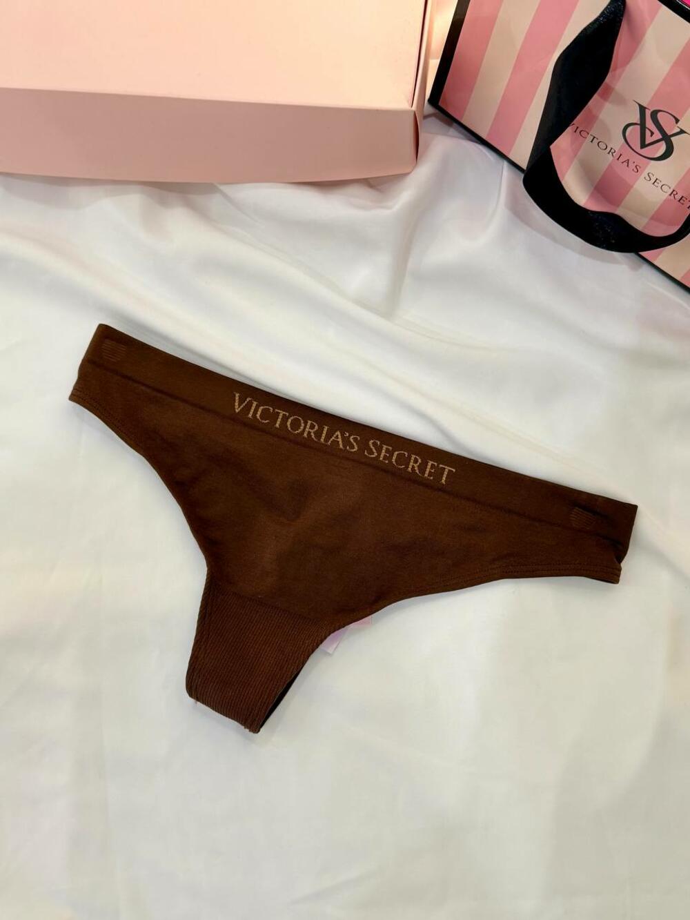 Seamless High-Leg Трусики XS коричневі