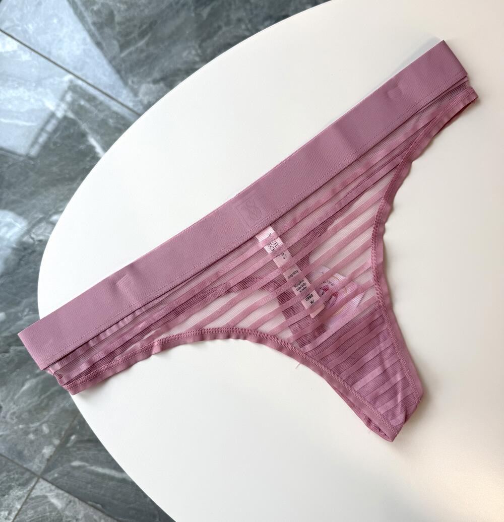 Лого VS трусики стрінги Розмір М сітка рожеві