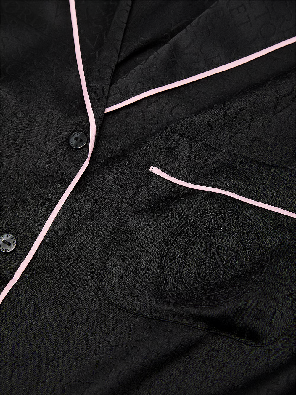 Cатинова піжама з шортами Black, Розмір ХS