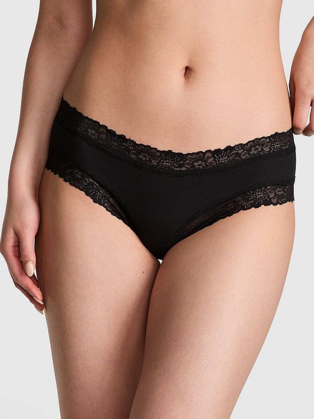 Wink Lace-Trim Cheeky Panty Розмір M Pure Black (54A2)