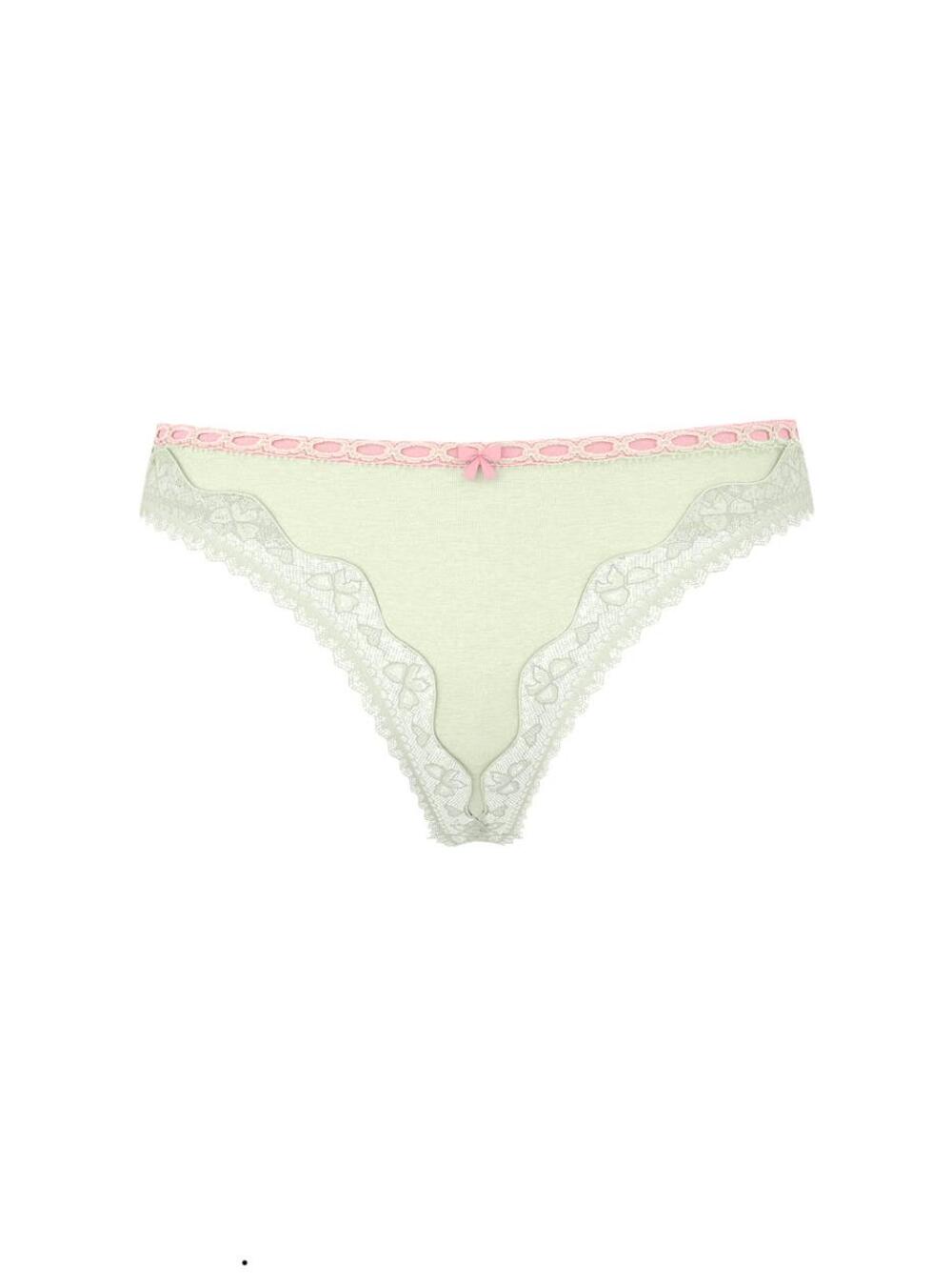 Lacie Lace-Up Bow String Thong Panty Розмір М Mint Crush (7ICV)