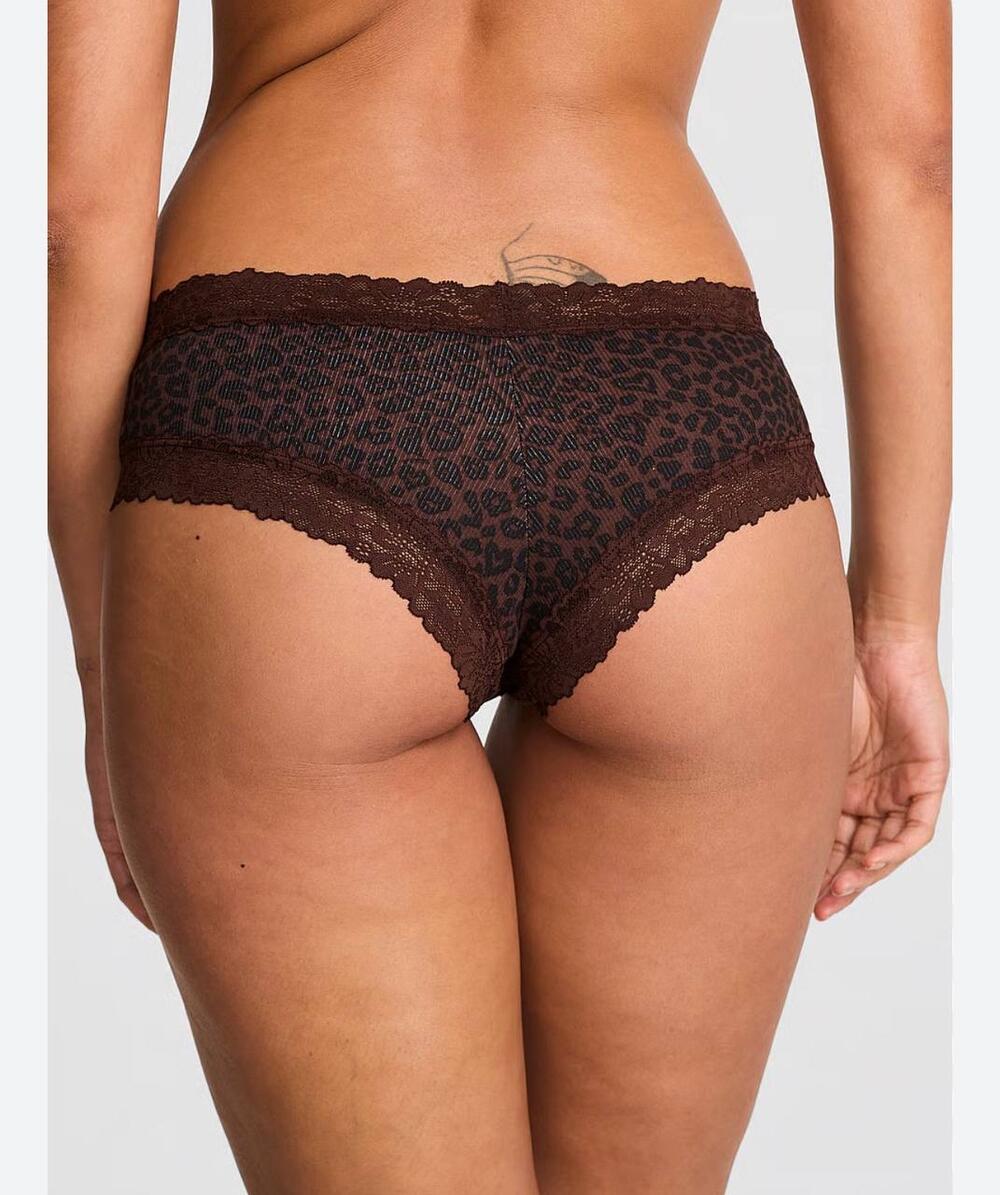Wink Lace-Trim Cheeky Panty Розмір M Ganache Leopard Print (77IC)