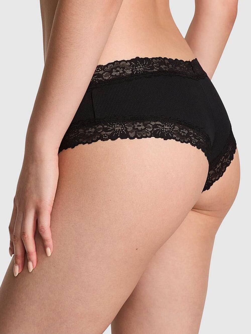 Wink Lace-Trim Cheeky Panty Розмір M Pure Black (54A2)