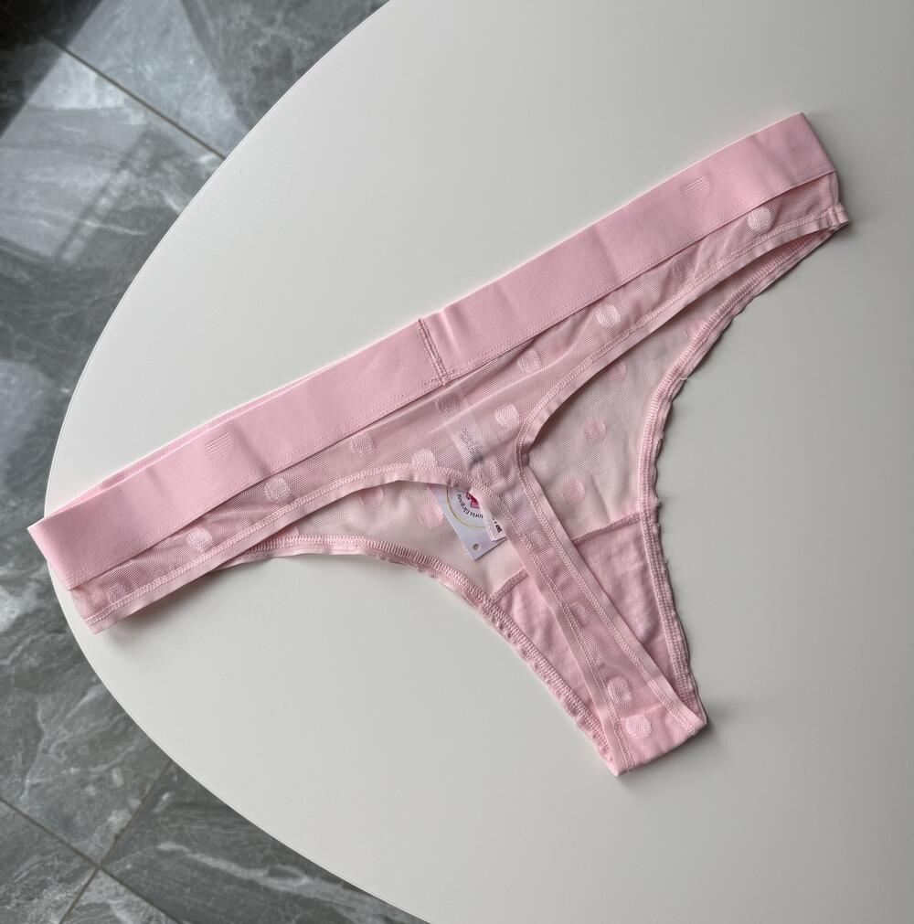 Трусики лого VS розмір Л сітка ніжно рожеві