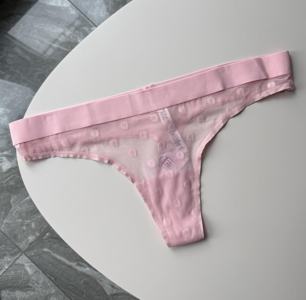 Трусики лого VS розмір Л сітка ніжно рожеві